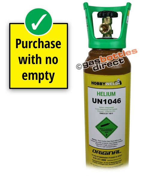 Hobbyweld Helium Original Gas New Full Cylinder