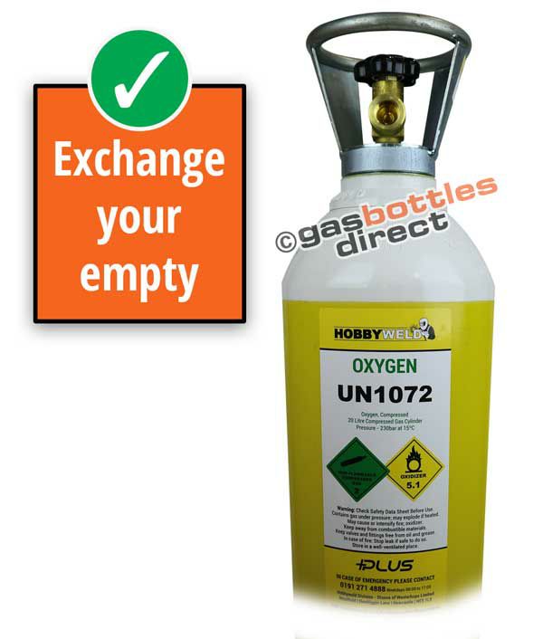 Hobbyweld Oxygen Plus Gas Cylinder Refill